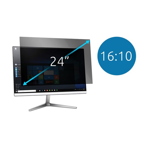 KENSINGTON Monitorszűrő (Privacy Screen Filter for 24" Monitors 16:10 - 2-Way Removable) (626488)