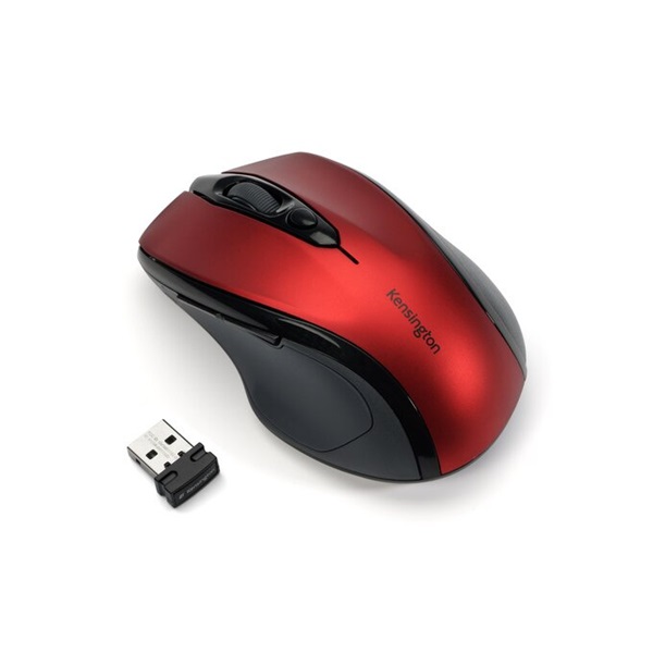 KENSINGTON Vezeték nélküli egér (Pro Fit® Wireless Mouse - Mid Size - Ruby Red) (K72422WW)