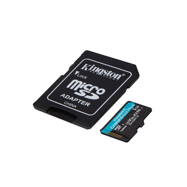 KINGSTON Memóriakártya MicroSDXC 1TB Canvas Go Plus Gen4 200R A2 U3 V30 + Adapter (SDCG4/1TB)