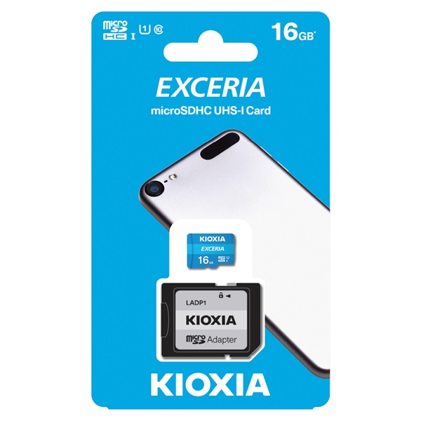 KIOXIA Memóriakártya SDHC 16GB CL10 UHS-I + adapter (TOSHIBA) (LMEX1L016GG2)