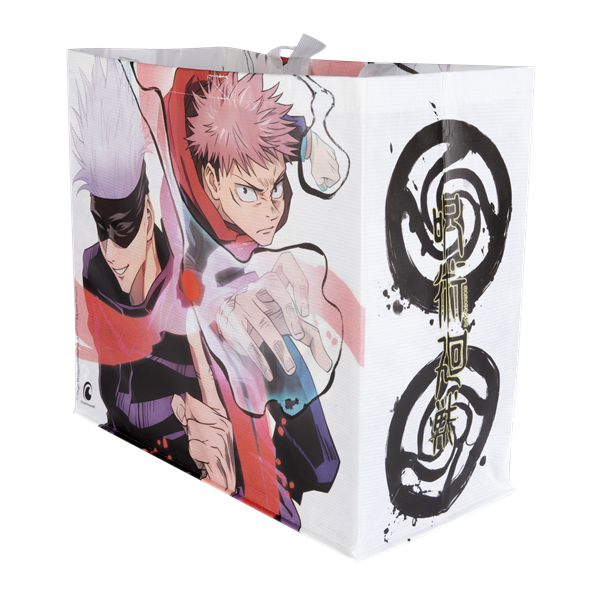 KONIX - JUJUTSU KAISEN Bevásárló táska, Fehér (KX-JUJU-CABA-BLA)