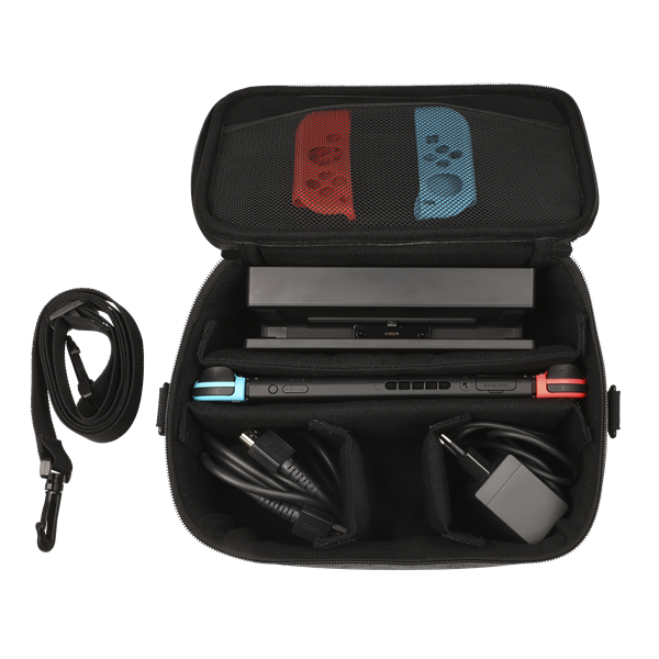 KONIX - MYTHICS Nintendo Switch/Lite/OLED All In Táska, Fekete (KX-NS-LB)