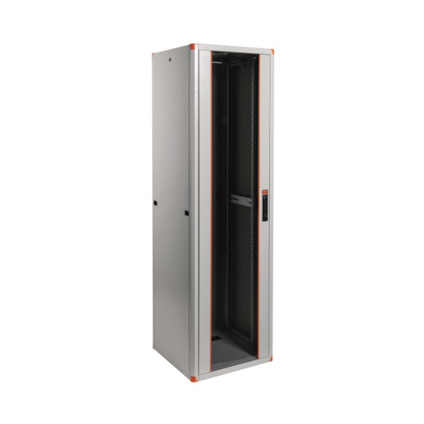 LEGRAND hálózati rack szekrény, 19` 42U SZÉL: 600 MÉLY: 800 MAG: 1894 szürke szimpla tömör fém ajtó / kidönthető hátlap (EVO42U6080FP)