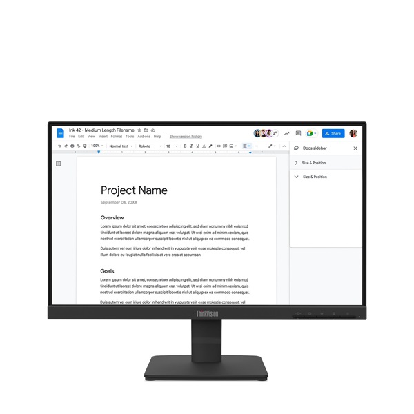 LENOVO Monitor - ThinkVision S22-4e, 21.5" FHD 1920x1080 IPS, 16:9, 1300:1, 250cd/m2, 4ms, HDMI, VGA (64CBKAT6EU)