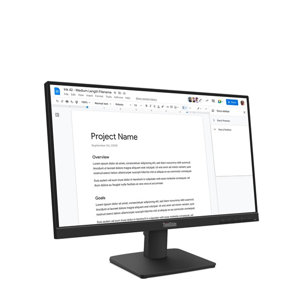 LENOVO Monitor - ThinkVision S22-4e, 21.5" FHD 1920x1080 IPS, 16:9, 1300:1, 250cd/m2, 4ms, HDMI, VGA (64CBKAT6EU)