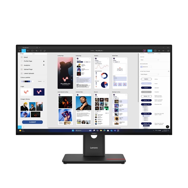 LENOVO Monitor - ThinkVision T32UD-40, 31.5" UHD 3840x2160 IPS,16:9, 1500:1, 350cd/m2, 4ms, USB A-C, DP, HDMI, RJ45 (64B0GAT1EU)