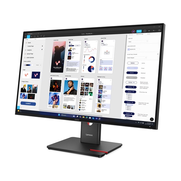 LENOVO Monitor - ThinkVision T32UD-40, 31.5" UHD 3840x2160 IPS,16:9, 1500:1, 350cd/m2, 4ms, USB A-C, DP, HDMI, RJ45 (64B0GAT1EU)