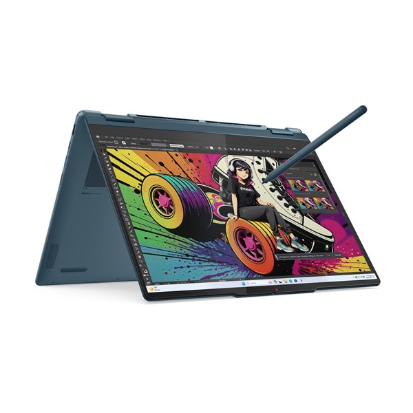 LENOVO Yoga 7 2-in-1 14AKP10, 14.0" WUXGA Touch, AMD Ryzen AI 5 340, 16GB, 512GB SSD, NoOS, Tidal Teal, PEN (83JR002HHV)
