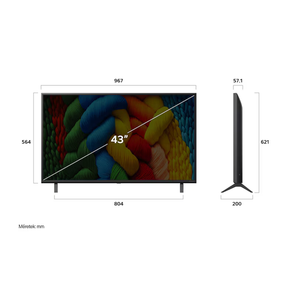 LG 43NANO80A3B 43"/109cm, NanoCell AI 4K Ultra HD Smart TV, 3840x2160, 60Hz, 3xHDMI/2xUSB/Wifi/LAN (43NANO80A3B.AEU)