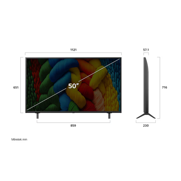 LG 50NANO80A3B 50"/126cm, NanoCell AI 4K Smart TV, 60Hz, 3840x2160, 3xHDMI/2xUSB/Wifi/LAN (50NANO80A3B.AEU)