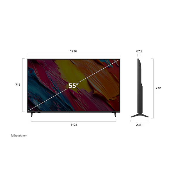 LG 65QNED70A6A 65"/164cm 4K AI Ultra HD Smart TV, 3840x2160, 3xHDMI/USB/LAN/WIFI/HDR (65QNED70A6A.AEU)