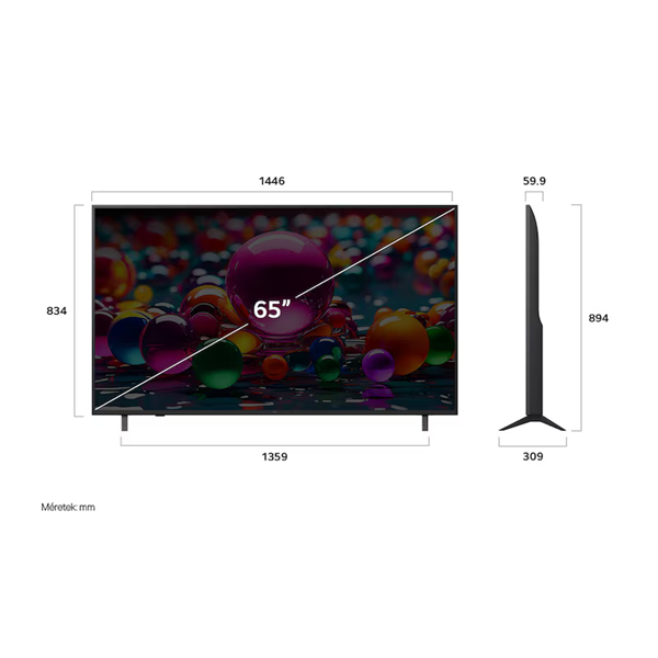 LG 65UA75003LA 65"/164cm UHD AI UA75 4K Smart TV, 3840x2160, 3xHDMI/1xUSB/Wifi/LAN (65UA75003LA.AEU)