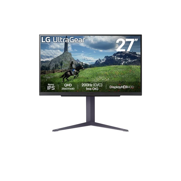 LG Gaming 200Hz Nano IPS monitor 27" 27GS85Q, 2560x1440, 16:9, 400cd/m2, 1ms, 2xHDMI/DisplayPort/3xUSB, Pivot (27GS85Q-B.AEU)