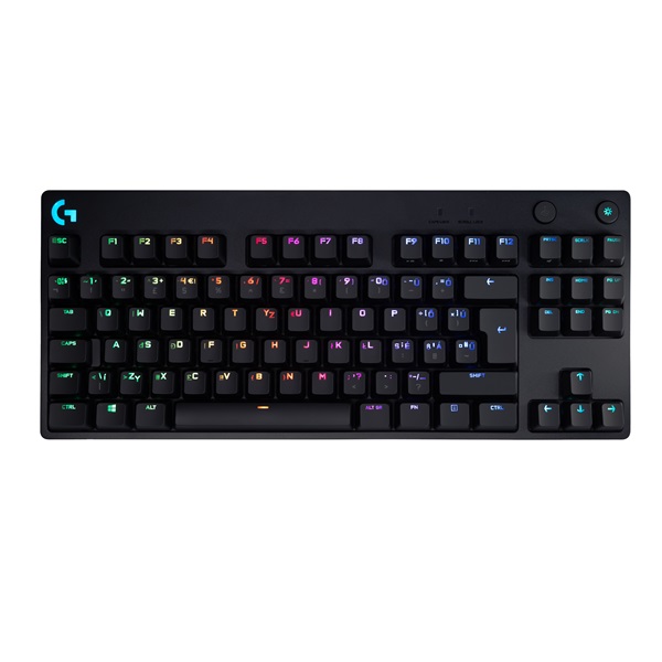 LOGITECH Billentyűzet - G Pro Lightspeed RGB Mechanikus Gaming Vezetékes TKL HUN, Fekete (Gravírozott) (920-009426)