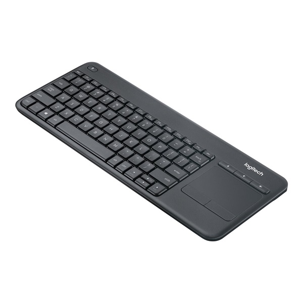 LOGITECH Billentyűzet - K400 Plus Vezeték Nélküli Touch Fekete, US (920-007145)
