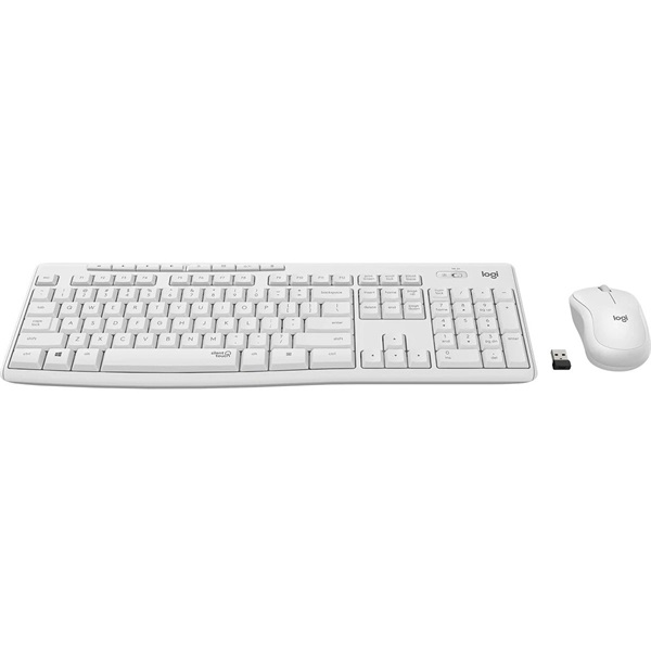 LOGITECH Billentyűzet + egér - MK295 Silent Vezeték Nélküli Combo Piszkosfehér, US (920-009824)