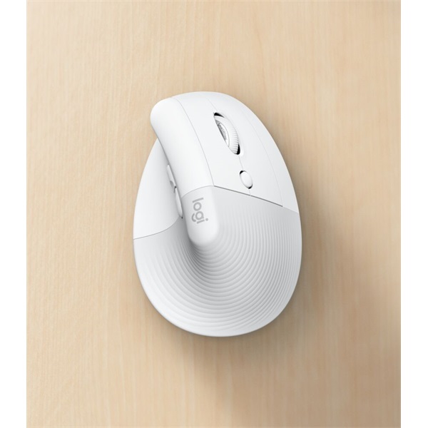 LOGITECH Egér - LIFT Vertical Ergonomic Bluetooth Optikai, Piszkosfehér (910-006475)