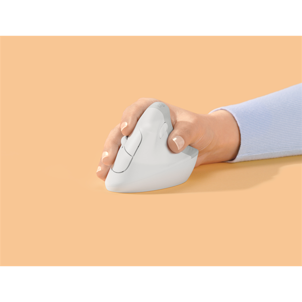 LOGITECH Egér - LIFT Vertical Ergonomic Bluetooth Optikai, Piszkosfehér (910-006475)