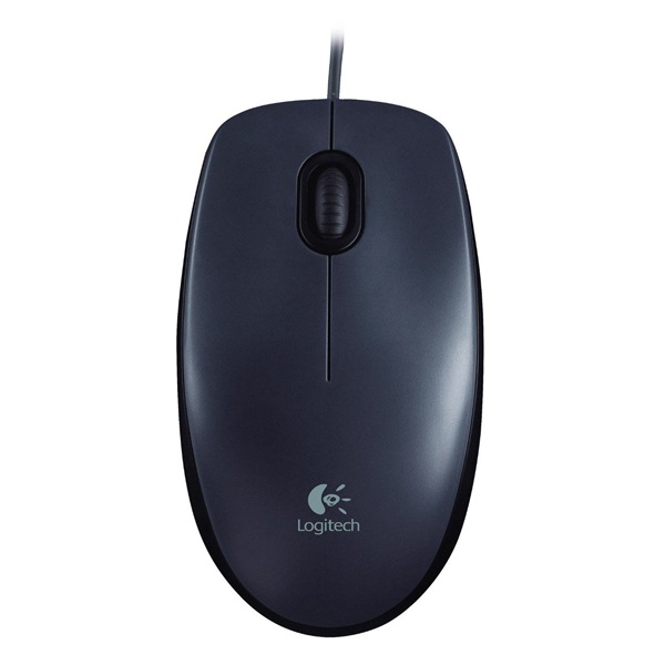 LOGITECH Egér - M90 Vezetékes Optikai, Sötét szürke (910-001793)