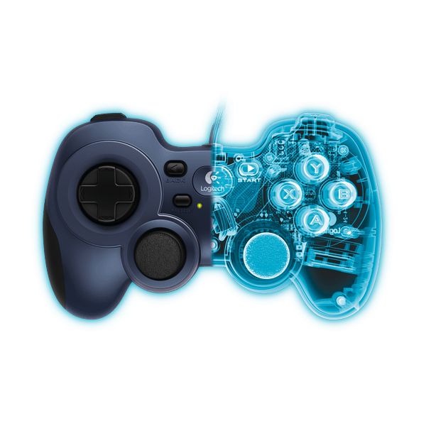LOGITECH Játékvezérlő - F310 Vezetékes Gamepad PC-re, Kék (940-000135)