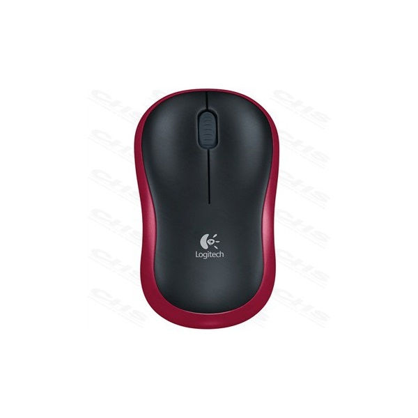 LOGITECH Egér - M185 Vezeték Nélküli Optikai Nano, Piros (910-002240)