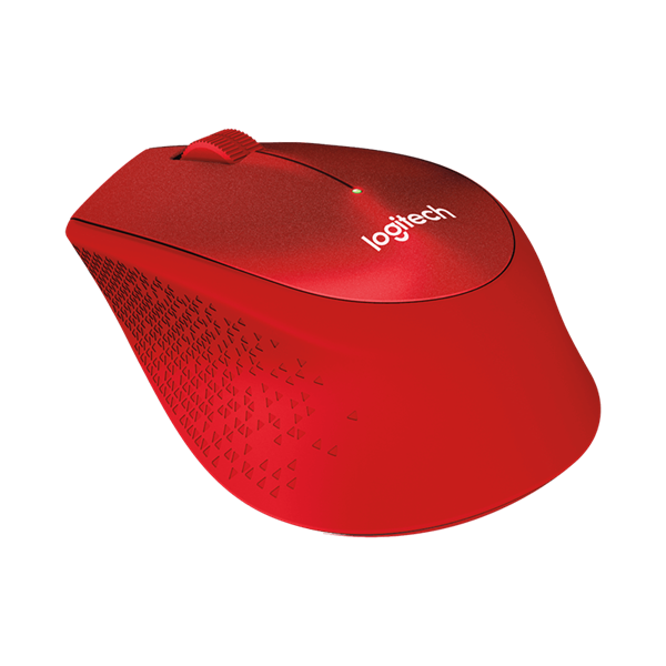 LOGITECH Egér - M330 Silent Plus Vezeték Nélküli Optikai, Piros (910-004911)