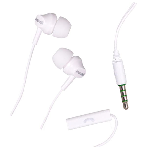 MAXELL Fülhallgató EB-875, 3.5mm Jack, mikrofon,  headset, fehér (304019.00.CN)
