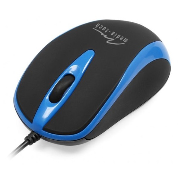 MEDIA-TECH Egér Vezetékes PLANO Optikai, USB, kék (MT1091B)