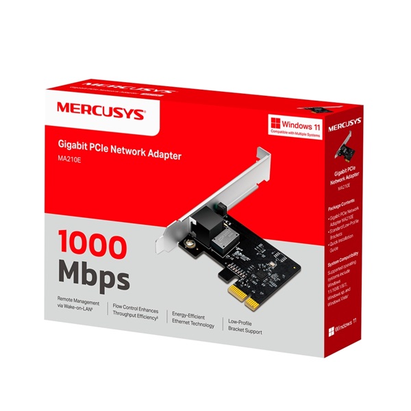 MERCUSYS Vezetékes hálózati adapter PCI-Express 1Gbps, MA210E (MA210E)