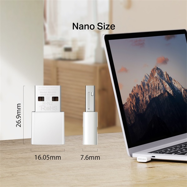 MERCUSYS Wireless Adapter USB Dual Band AC1300, MA30N (MA30N)
