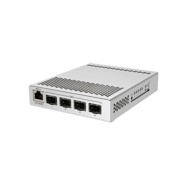 MIKROTIK Switch/Router 1x1000Mbps + 4x10Gbit SFP+, Asztali, CRS305-1G-4S+IN (CRS305-1G-4S+IN)