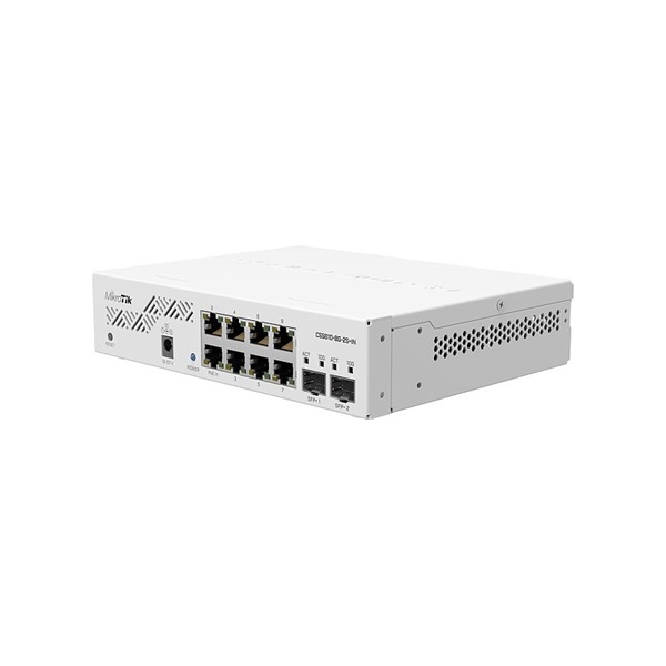 MIKROTIK Switch 8x1000Mbps + 2x10000Mbps SFP+, Rackes, CSS610-8G-2S+IN (CSS610-8G-2S+IN)