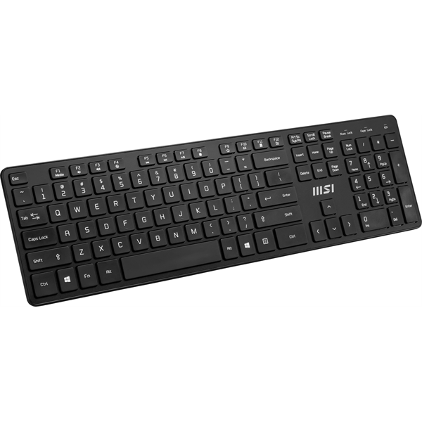 MSI ACCY Bill, RF1430  Vezetéknélküli billenytűzet + MA04W  Vezetéknélküli egér, Fekete (OS1-AE01024-000)