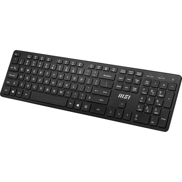 MSI ACCY Bill, RF1430  Vezetéknélküli billenytűzet + MA04W  Vezetéknélküli egér, Fekete (OS1-AE01024-000)