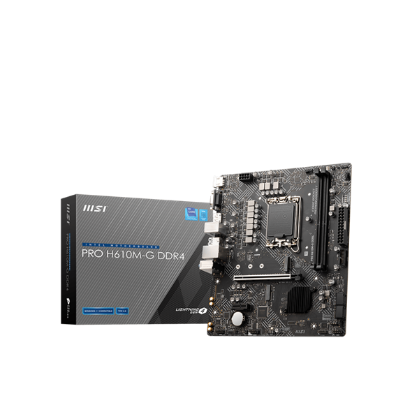 MSI Alaplap S1700 PRO H610M-G DDR4 Intel H610, mATX (PRO H610M-G DDR4)