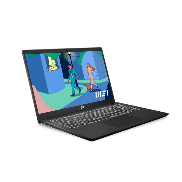 MSI Business NB Modern 15 B7M-455, 15.6" FHD, Ryzen 5 7430U, 16GB, 512GB M.2, INT, NOOS, Fekete (9S7-15HK12-455)