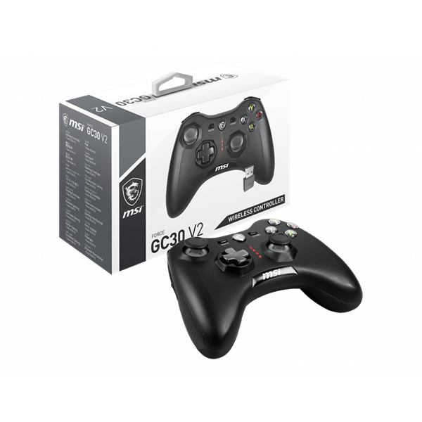 MSI ACCY Force GC30 V2 Wireless / Wired Game Controller, Black (S10-43G0080-EC4)