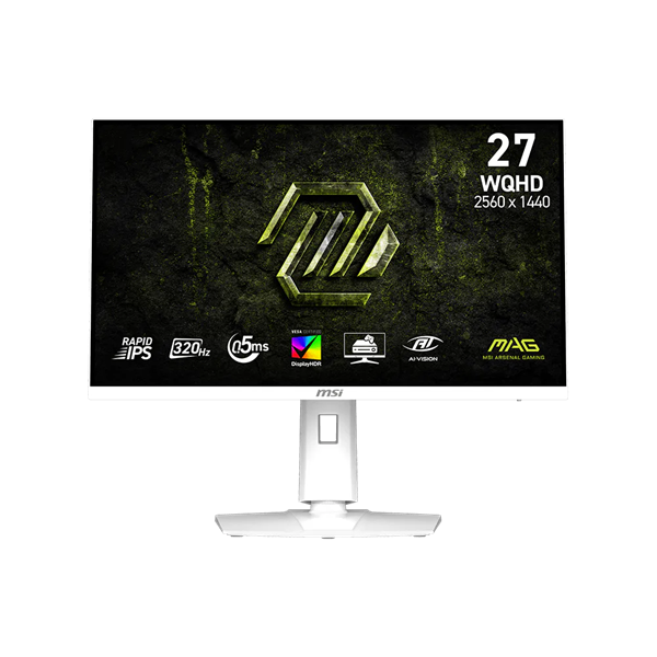 MSI Monitor GAMING MAG 274QRFW X32 Rapid IPS 27" WQHD 2560x1440, 1000:1 CR, 300cd/m2, 0,5ms, 320Hz, DP, 2x HDMI, White (9S6-3CE49H-028)