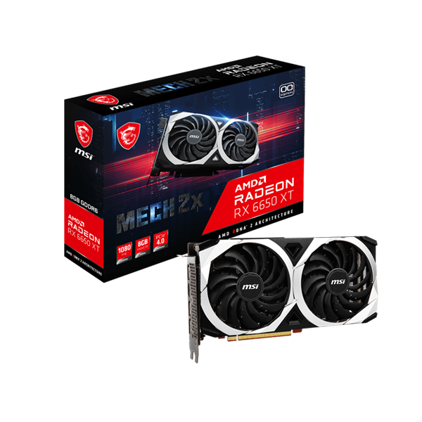 MSI Videokártya PCI-Ex16x AMD RX 6650 XT MECH 2X 8G DDR6 OC (RX 6650 XT MECH 2X 8G OC)