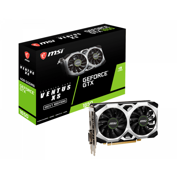 MSI Videokártya PCI-Ex16x nVIDIA GTX 1650 D6 VENTUS XS 4GB DDR6 OC (GTX 1650 D6 VENTUS XS OCV1)