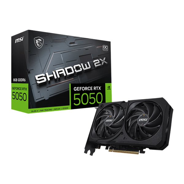 MSI Videokártya PCI-Ex16x nVIDIA RTX 5050 SHADOW 2X 8GB DDR6 OC BULK (RTX 5050 8G SHADOW 2X OC BULK)