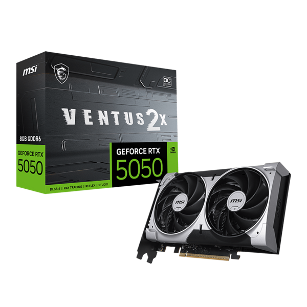 MSI Videokártya PCI-Ex16x nVIDIA RTX 5050 VENTUS 2X 8GB DDR6 OC (RTX 5050 8G VENTUS 2X OC)