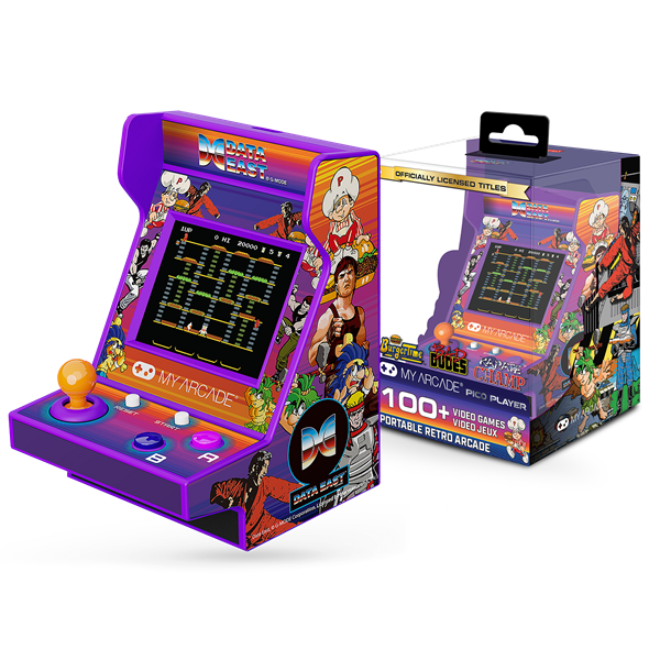 MY ARCADE Játékkonzol Data East 100+ Pico Player Retro Arcade 3.7" Hordozható, DGUNL-4118 (DGUNL-4118)