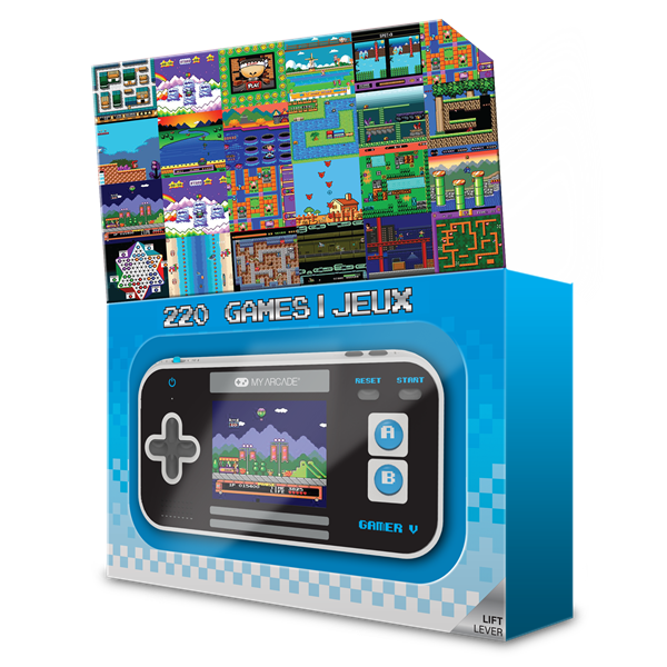MY ARCADE Játékkonzol Gamer V Classic 220in1 Fekete & Kék Hordozható, DGUN-3919 (DGUN-3919)