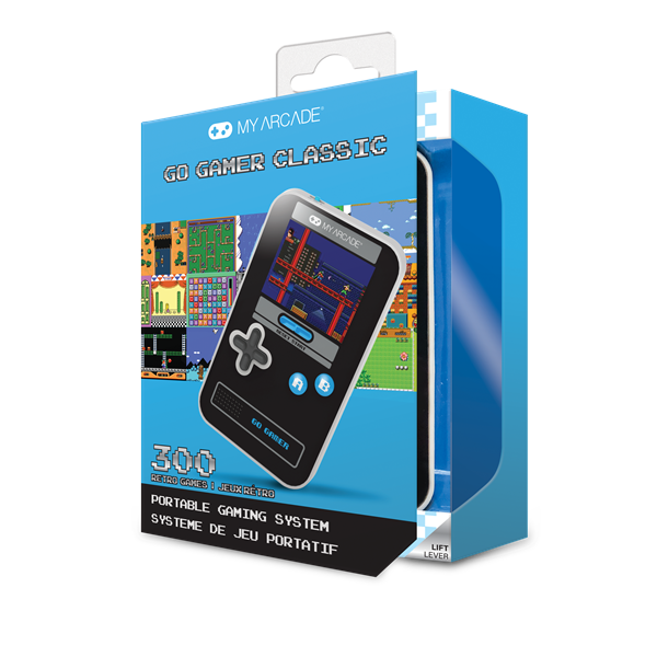 MY ARCADE Játékkonzol Go Gamer Classic 300in1 Fekete & Kék Hordozható, DGUN-3913 (DGUN-3913)