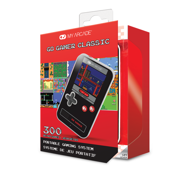 MY ARCADE Játékkonzol Go Gamer Classic 300in1 Fekete & Piros Hordozható, DGUN-3909 (DGUN-3909)