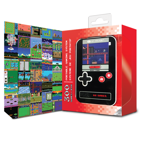 MY ARCADE Játékkonzol Go Gamer Classic 300in1 Fekete & Piros Hordozható, DGUN-3909 (DGUN-3909)