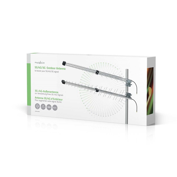 Nedis ANOR4G30ME prémium antenna, 3G / 4G / 5G, beltéri / kültéri, 698 MHz -5000 MHz, 0,3m, 50 Ohm, villám védelem (ANOR4G30ME)
