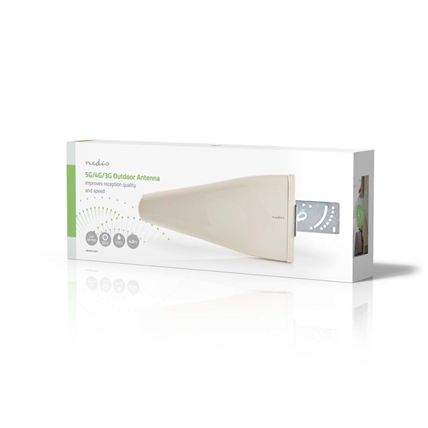 Nedis ANOR5G10WT prémium antenna, 3G / 4G / 5G, beltéri / kültéri, 698 MHz -5000 MHz, 4m, 50 Ohm, fehér (ANOR5G10WT)