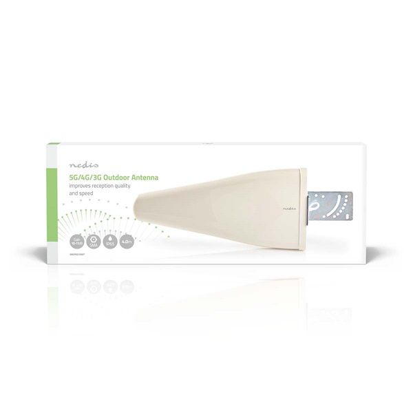 Nedis ANOR5G10WT prémium antenna, 3G / 4G / 5G, beltéri / kültéri, 698 MHz -5000 MHz, 4m, 50 Ohm, fehér (ANOR5G10WT)